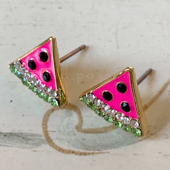 kate spade Jewelry - Kate Spade Pavé Watermelon Studs